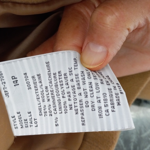 Jessica Wool Cashmere blend Tan Blazer Size 14P Lined, Faux Pockets Excel. Cond. - Picture 9 of 11